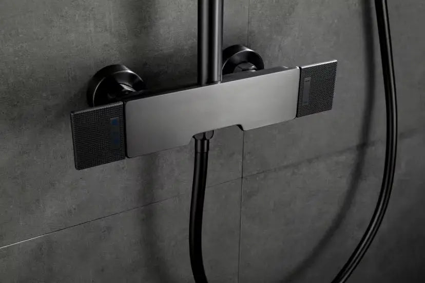 Colonne de douche et bain Anthracite - Gustavia Afinaure
