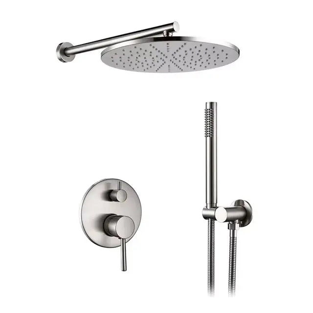 Kit de douche thermostatique encastrable inox brossé - Namos Afinaure