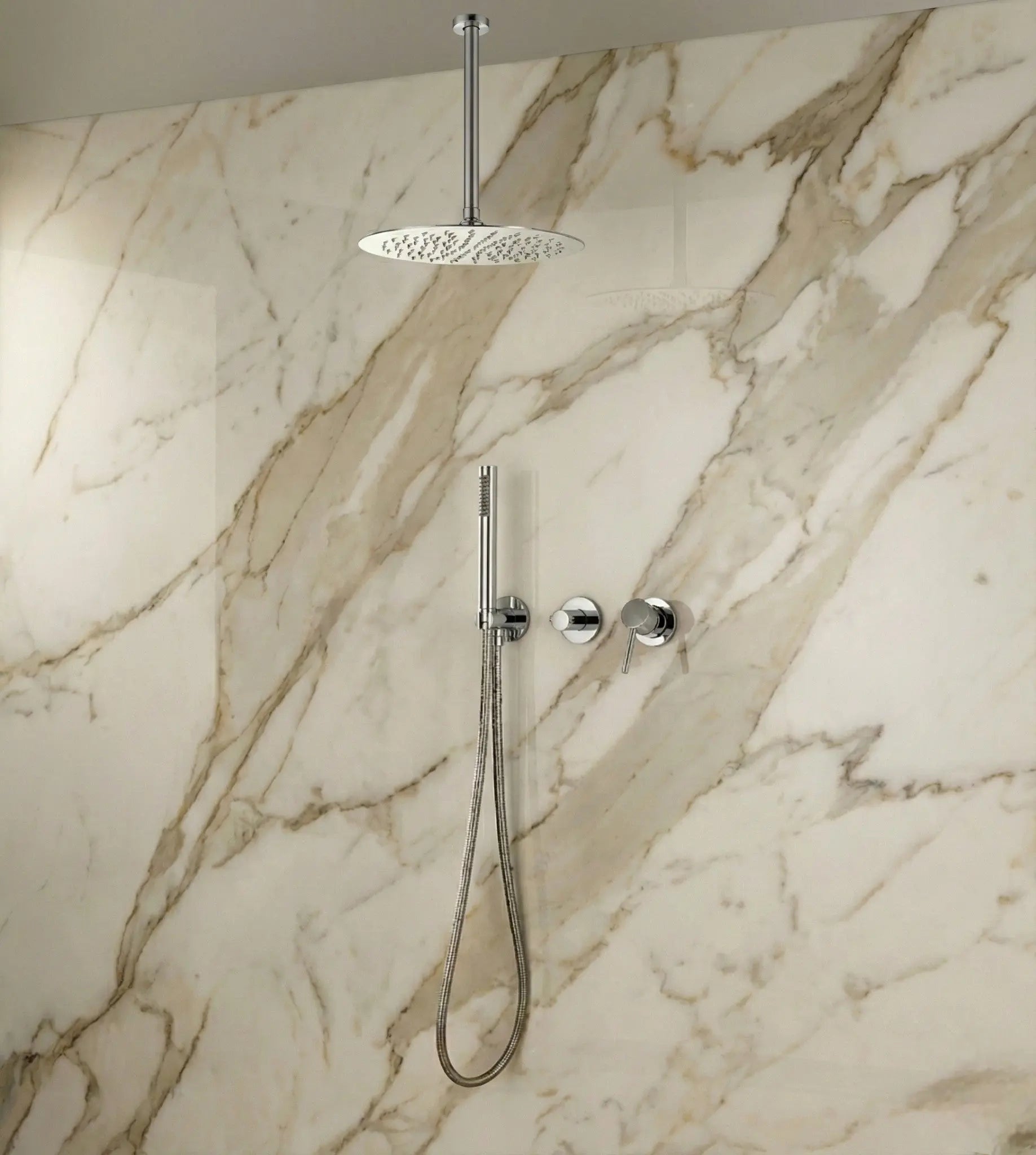Colonne de douche thermostatique chrome - Scorpio Afinaure