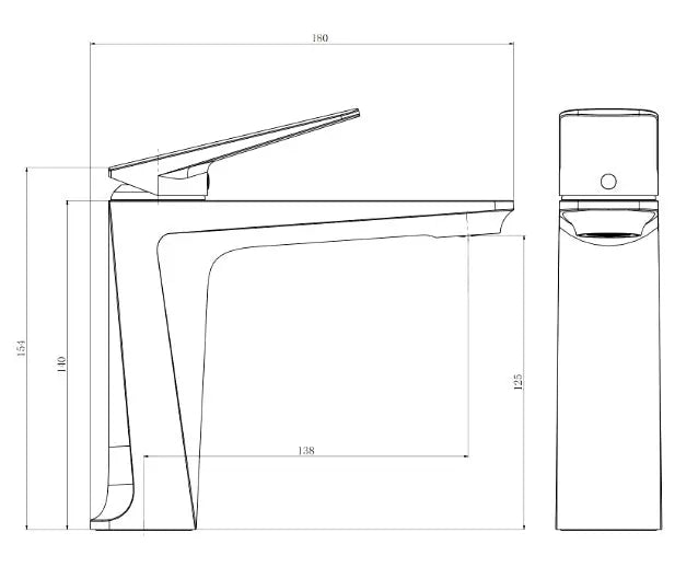 Robinet Mitigeur lavabo sur plan 3 couleurs  - Oberoi Afinaure