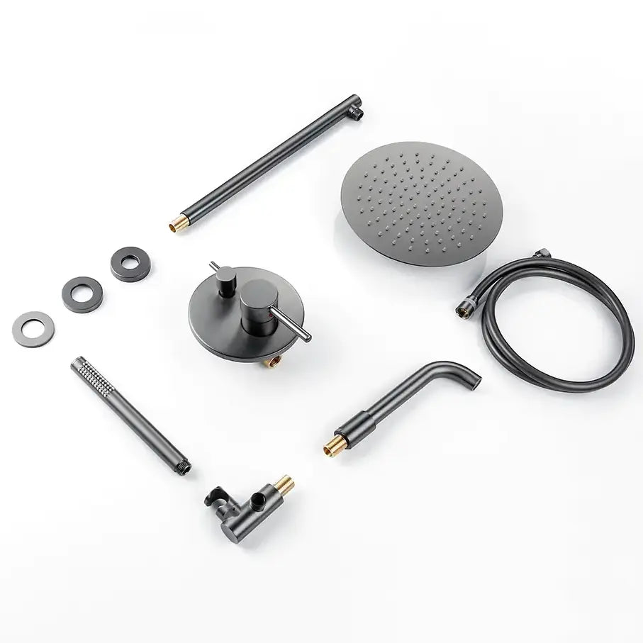Composition bain douche thermostatique encastrée anthracite - Namos Afinaure