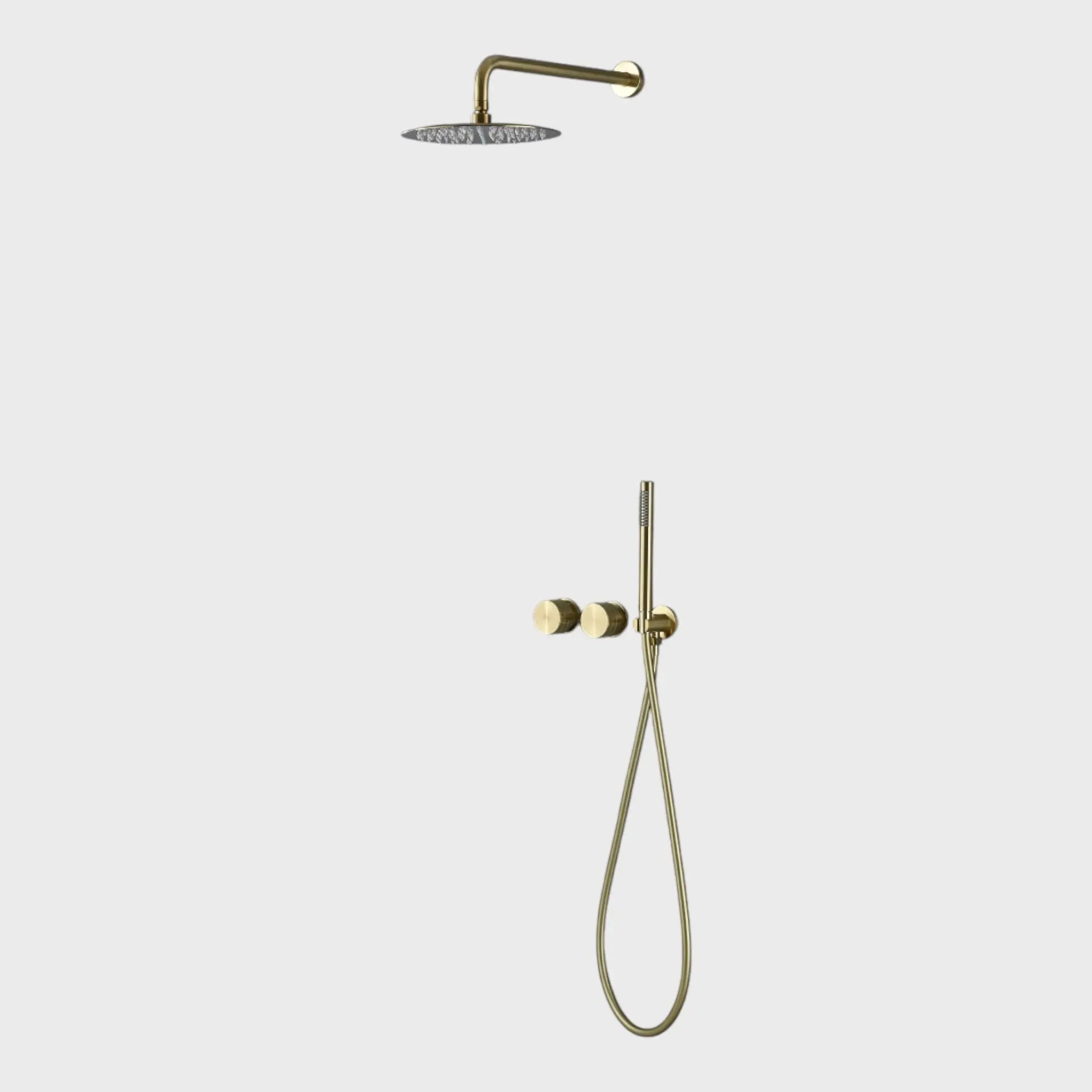 Composition mitigeur de douche thermostatique encastré or brossé - Cullinan Afinaure
