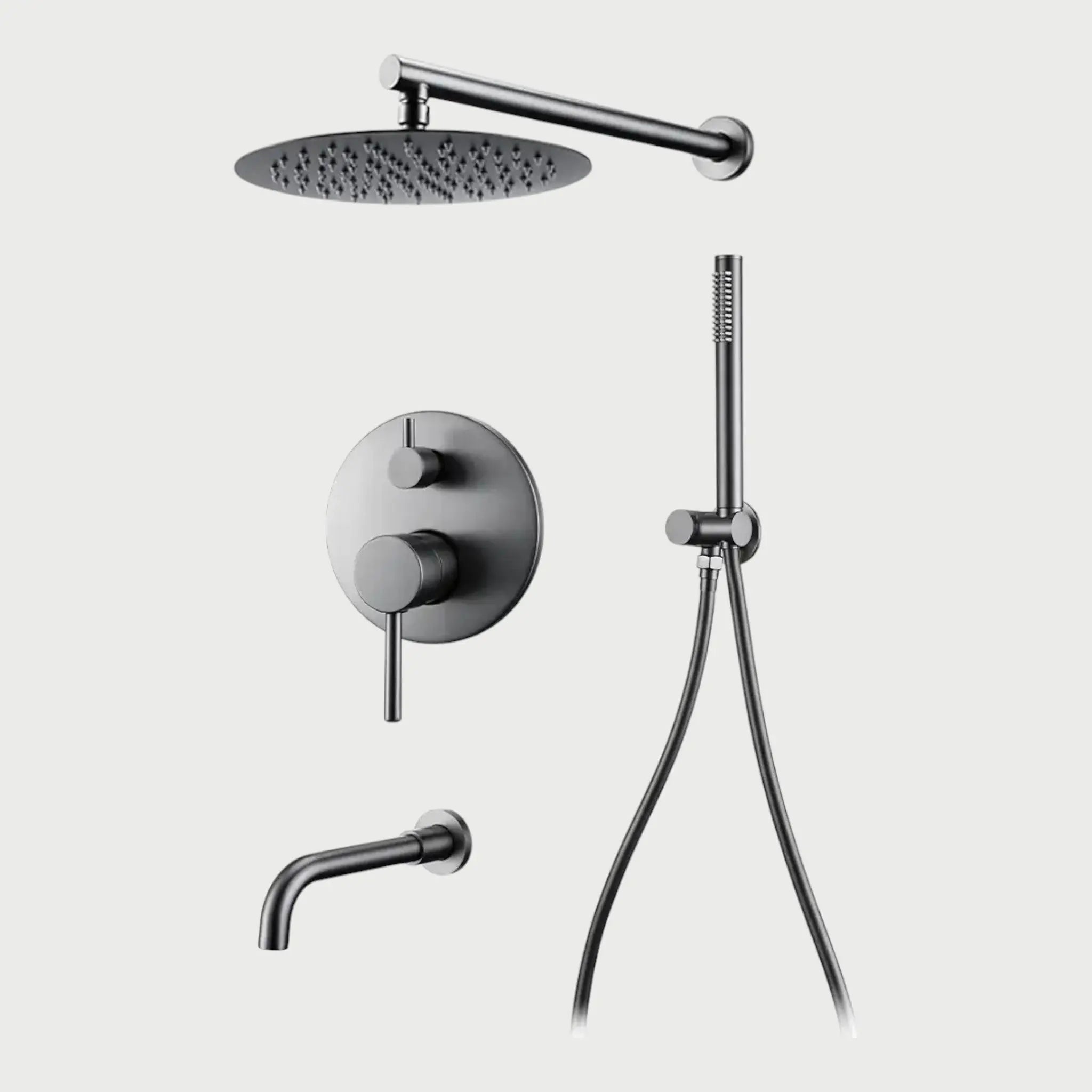 Composition bain douche thermostatique encastrée anthracite - Namos Afinaure