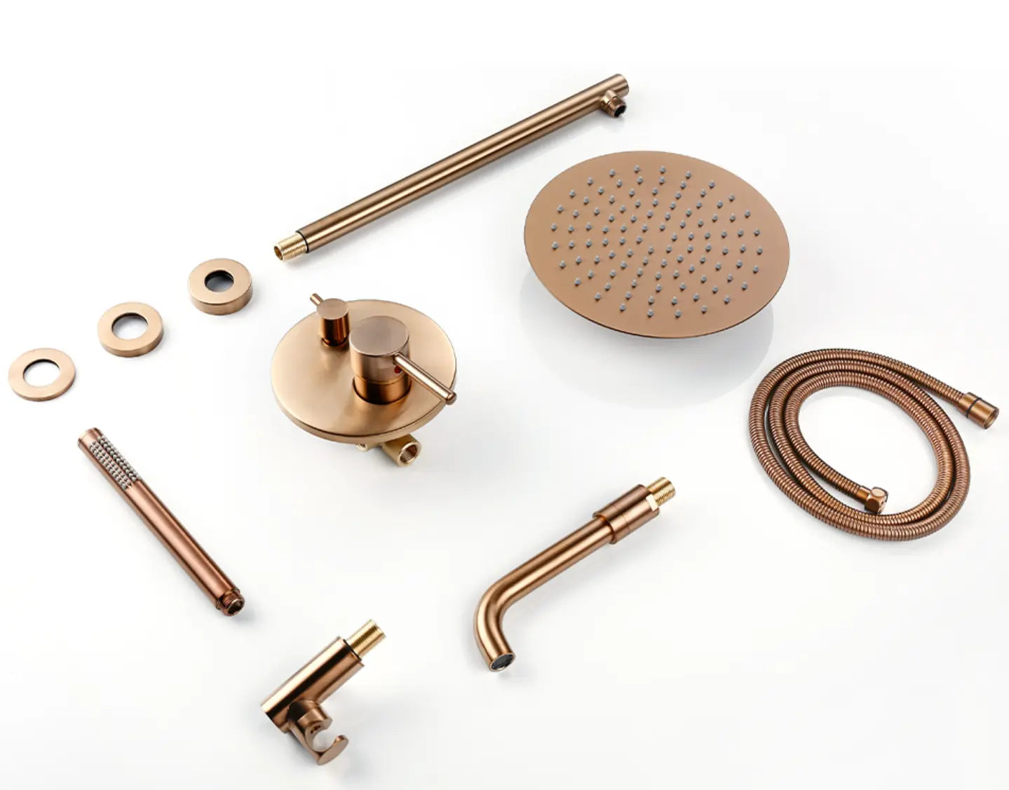 Composition bain douche thermostatique encastrée or rose - Namos Afinaure