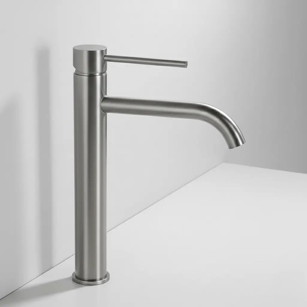 Robinet mitigeur lavabo inox brossé - Macakizi Afinaure