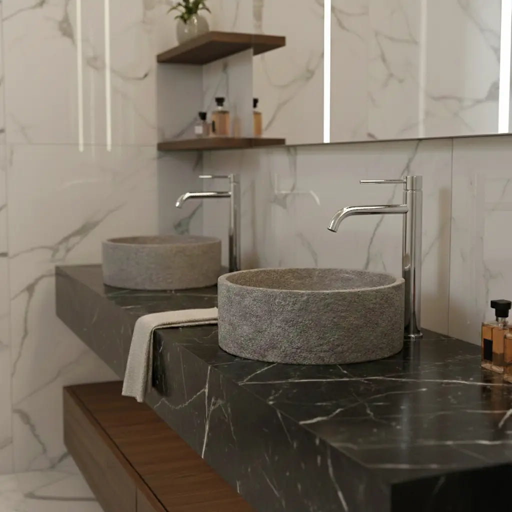 Robinet mitigeur lavabo haut chrome - Macakizi Afinaure