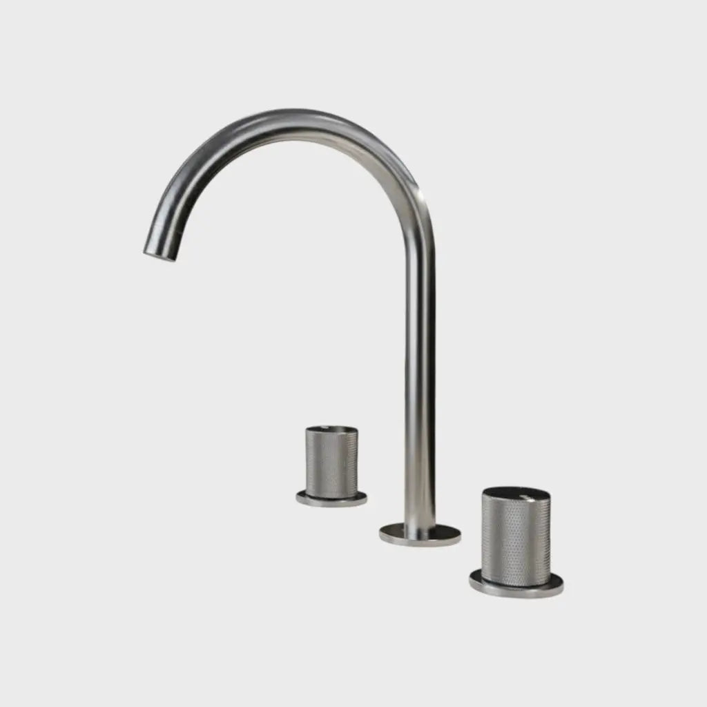 Robinet mélangeur lavabo sur plan chrome miroir - Oko Afinaure