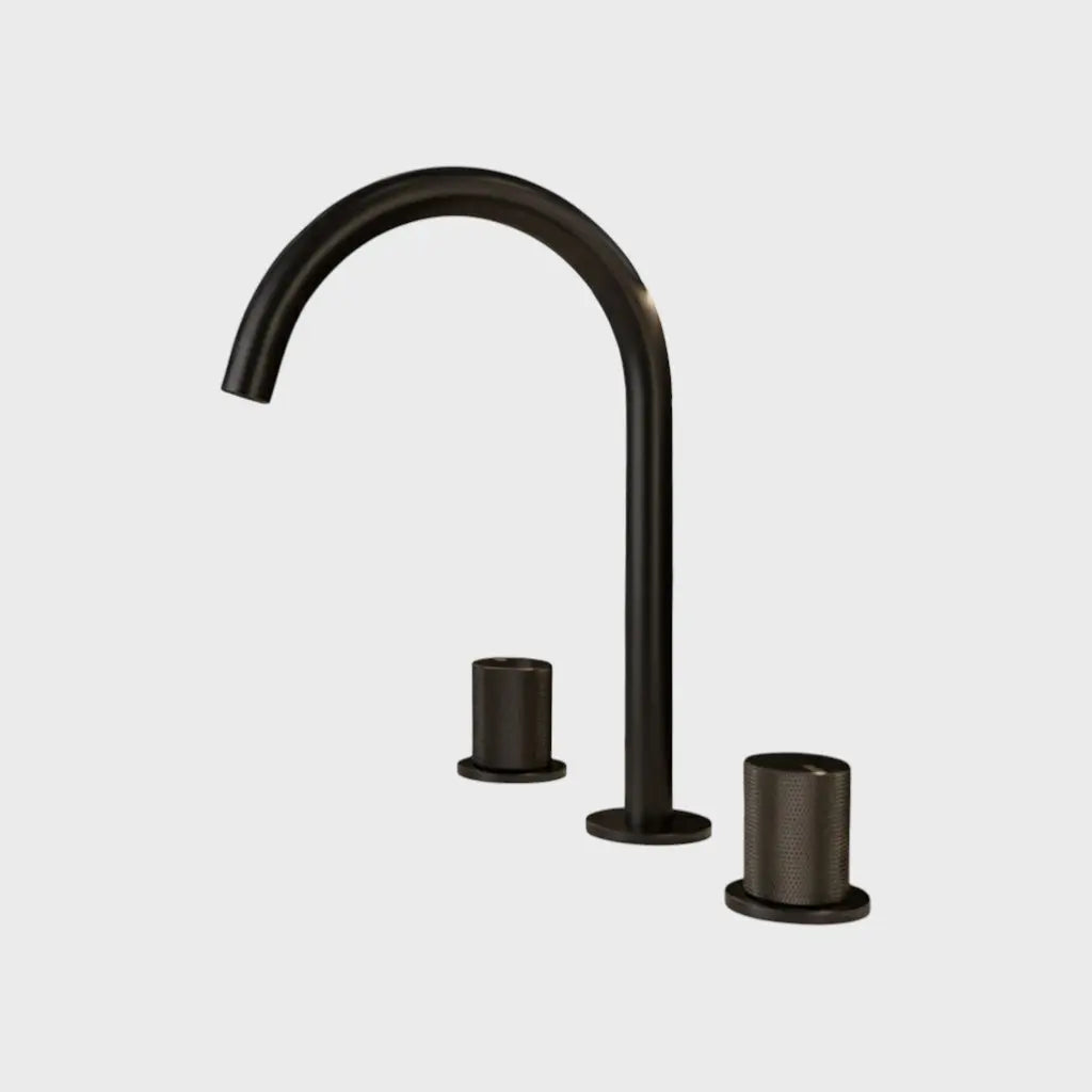 Robinet mélangeur lavabo sur plan noir mat - Oko Afinaure