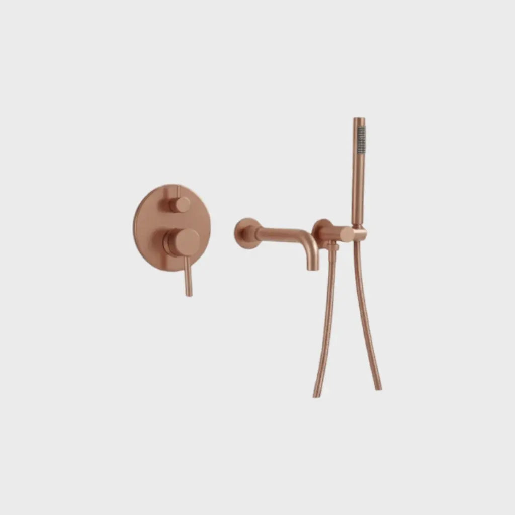 Composition mitigeur bain thermostatique encastré or rose  - Namos Afinaure