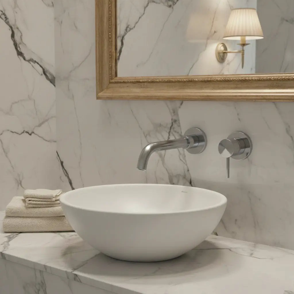 Mitigeur salle de bain encastré inox brossé - Helea Afinaure