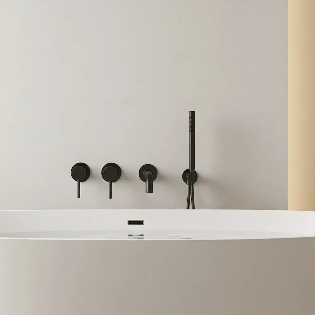 Pack mitigeur de bain à encastrer noir - Biblos Afinaure