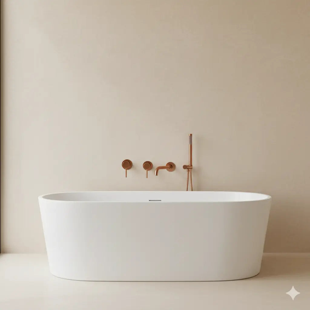 Pack mitigeur de bain à encastrer or rose - Biblos Afinaure