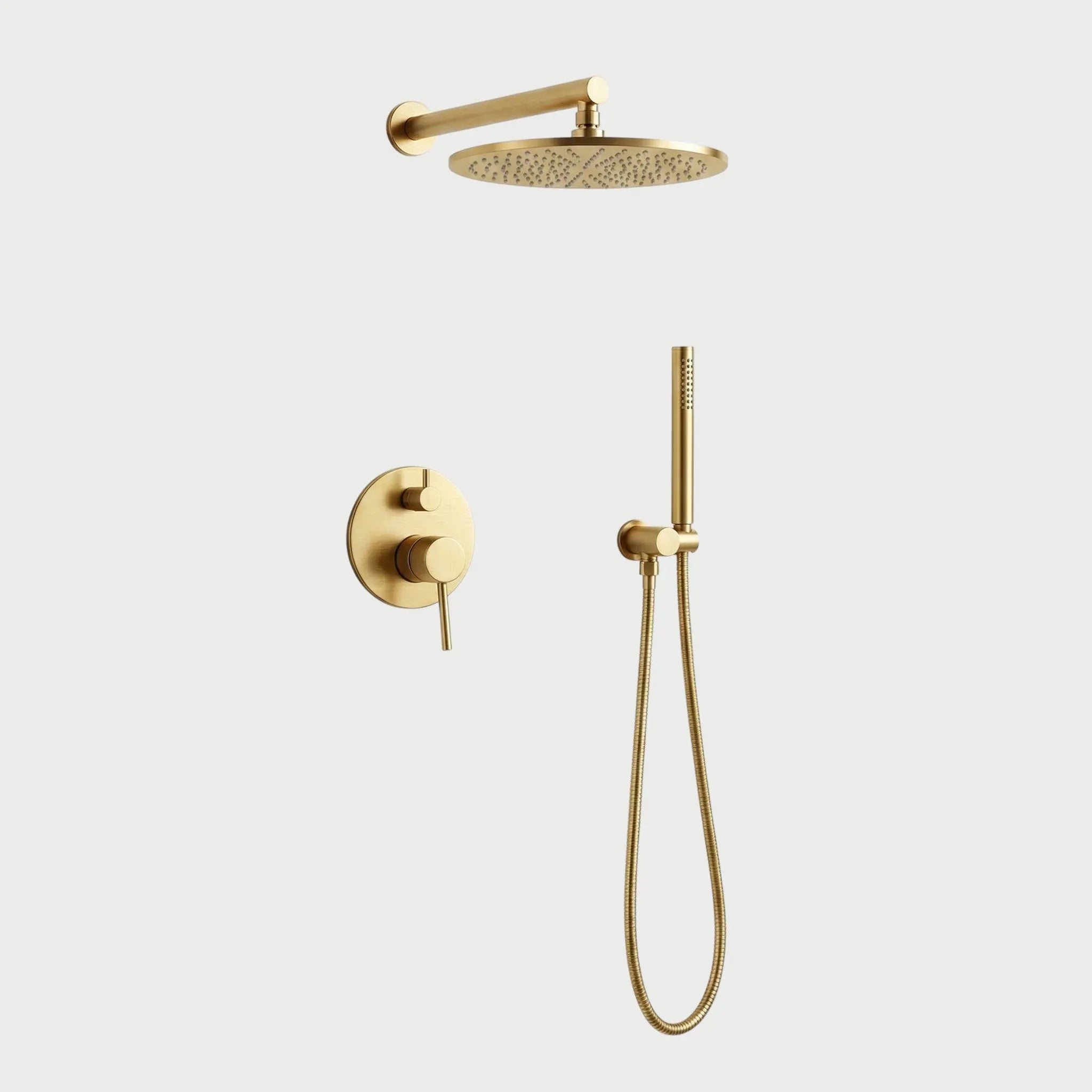 Kit de douche thermostatique encastrable or brossé - Namos Afinaure