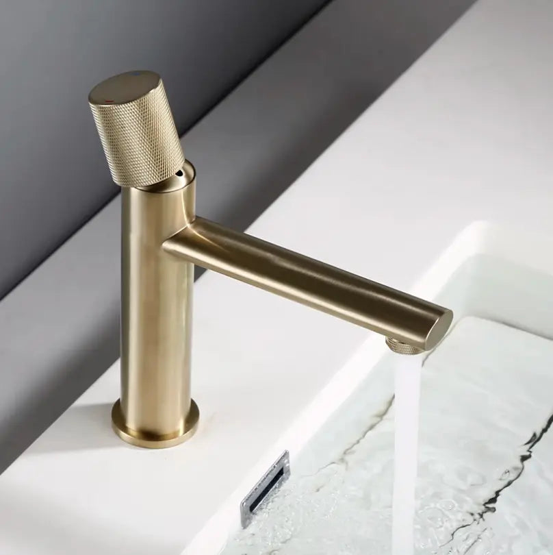 Robinet mitigeur lavabo  or brossé- Eden Afinaure