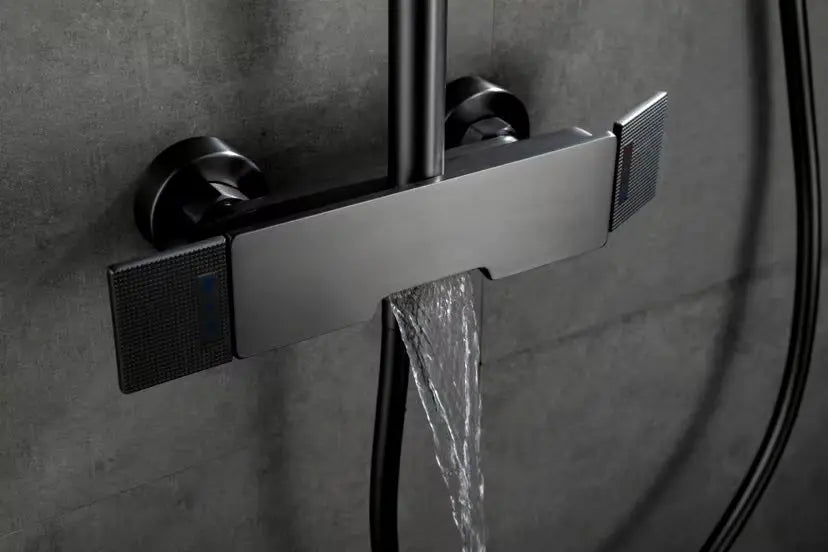 Colonne de douche et bain Anthracite - Gustavia Afinaure