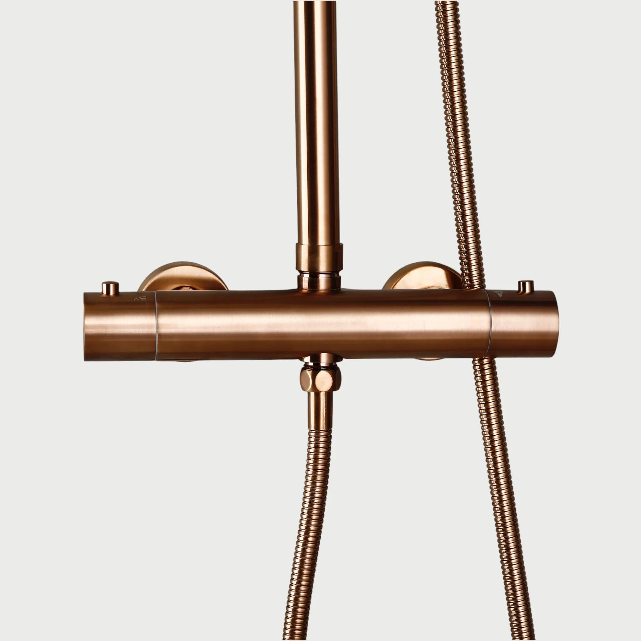 Colonne de douche thermostatiqueor or rose brossé - Ornos Afinaure