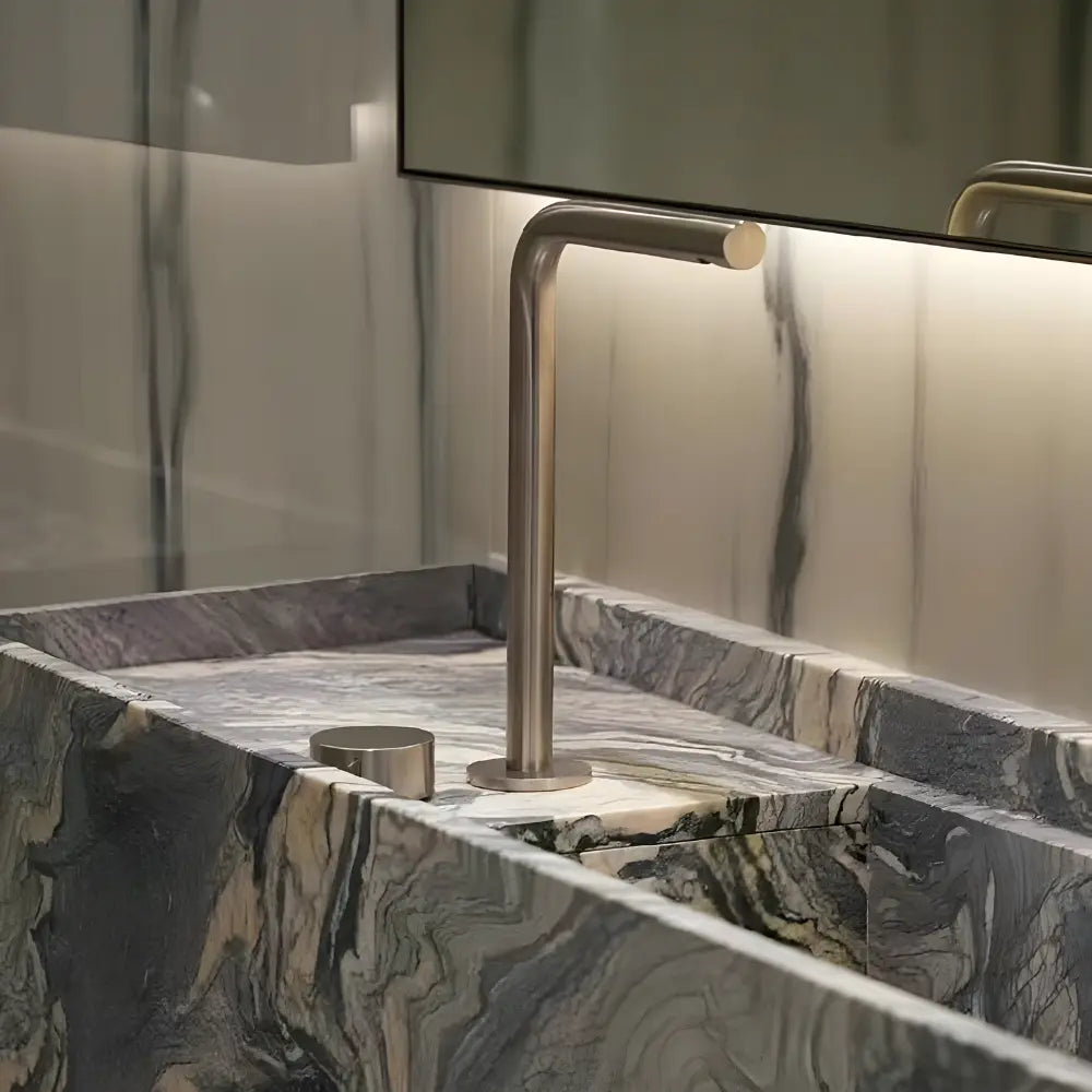 Robinet de salle de bain sur plan chrome - Delyos Afinaure