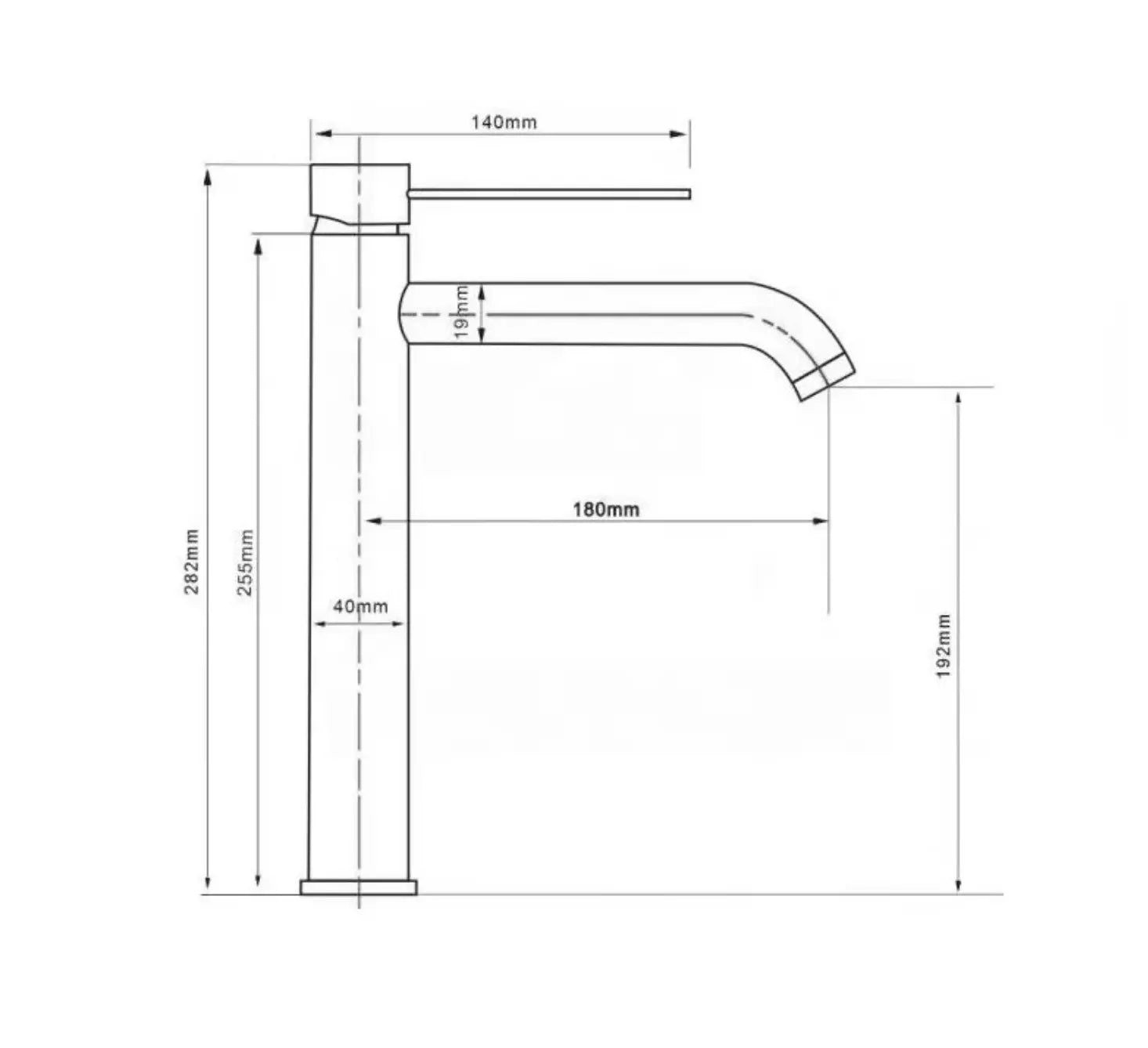 Robinet mitigeur haut lavabo inox brossé - Macakizi Afinaure