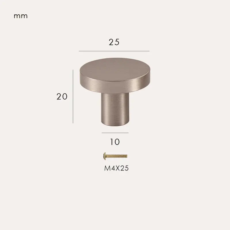 Bouton de meuble en nickel - Troka Afinaure