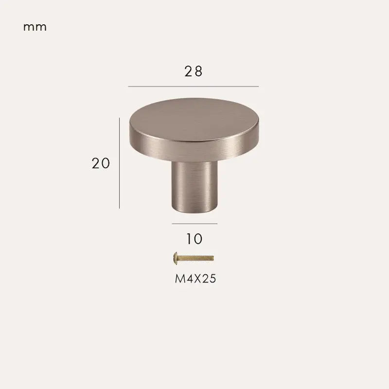 Bouton de meuble en nickel - Troka Afinaure