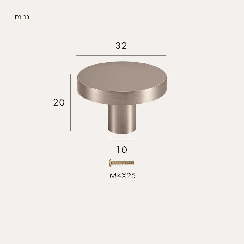 Bouton de meuble en nickel - Troka Afinaure