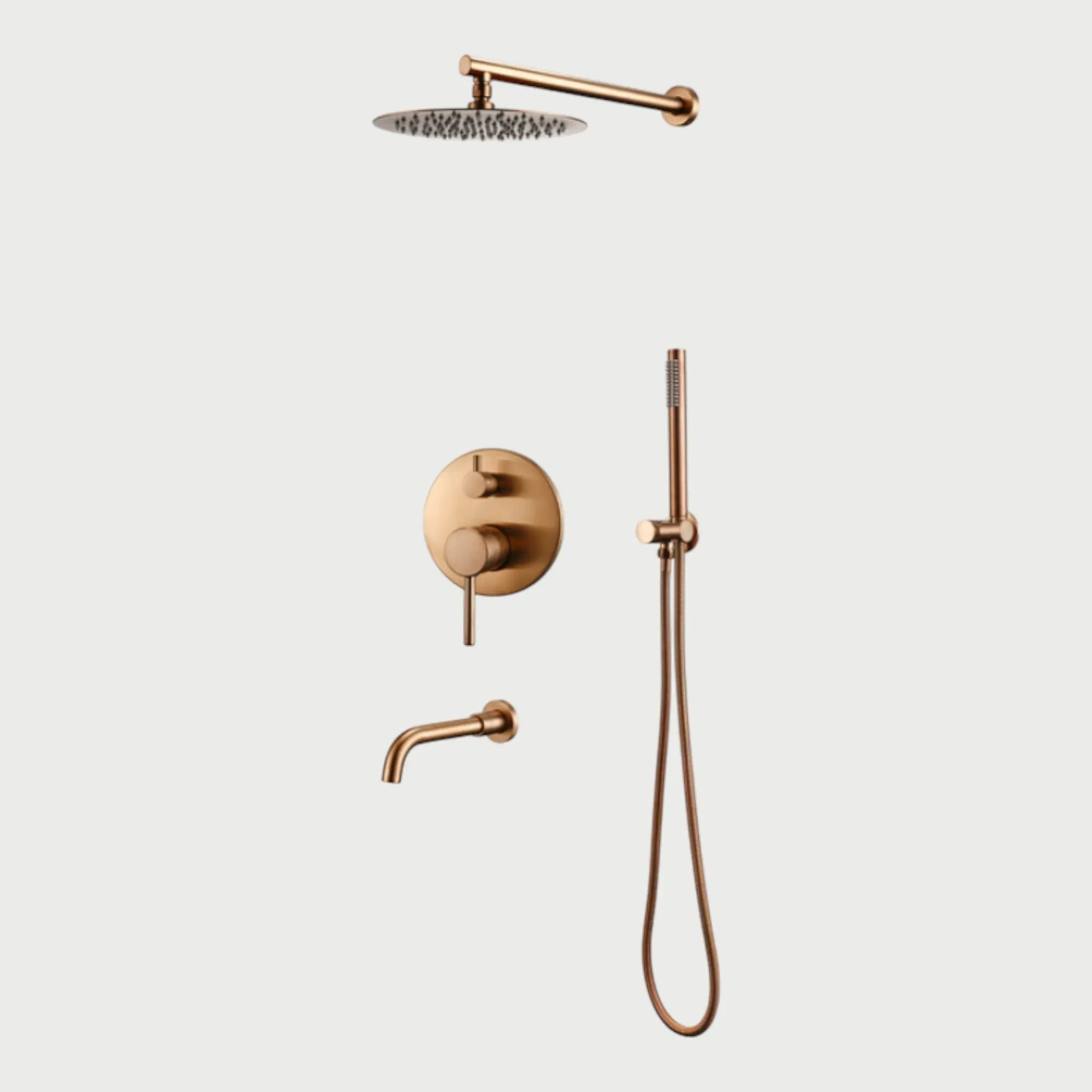 Composition bain douche thermostatique encastrée or rose - Namos Afinaure