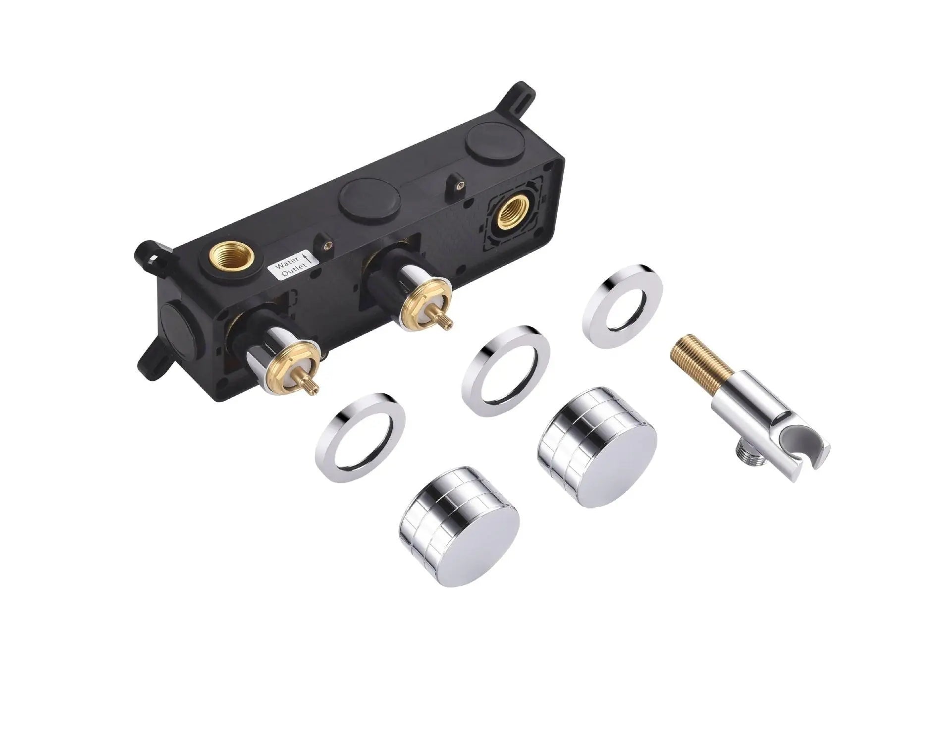 Composition mitigeur de douche thermostatique encastré Chrome - Culliann Afinaure