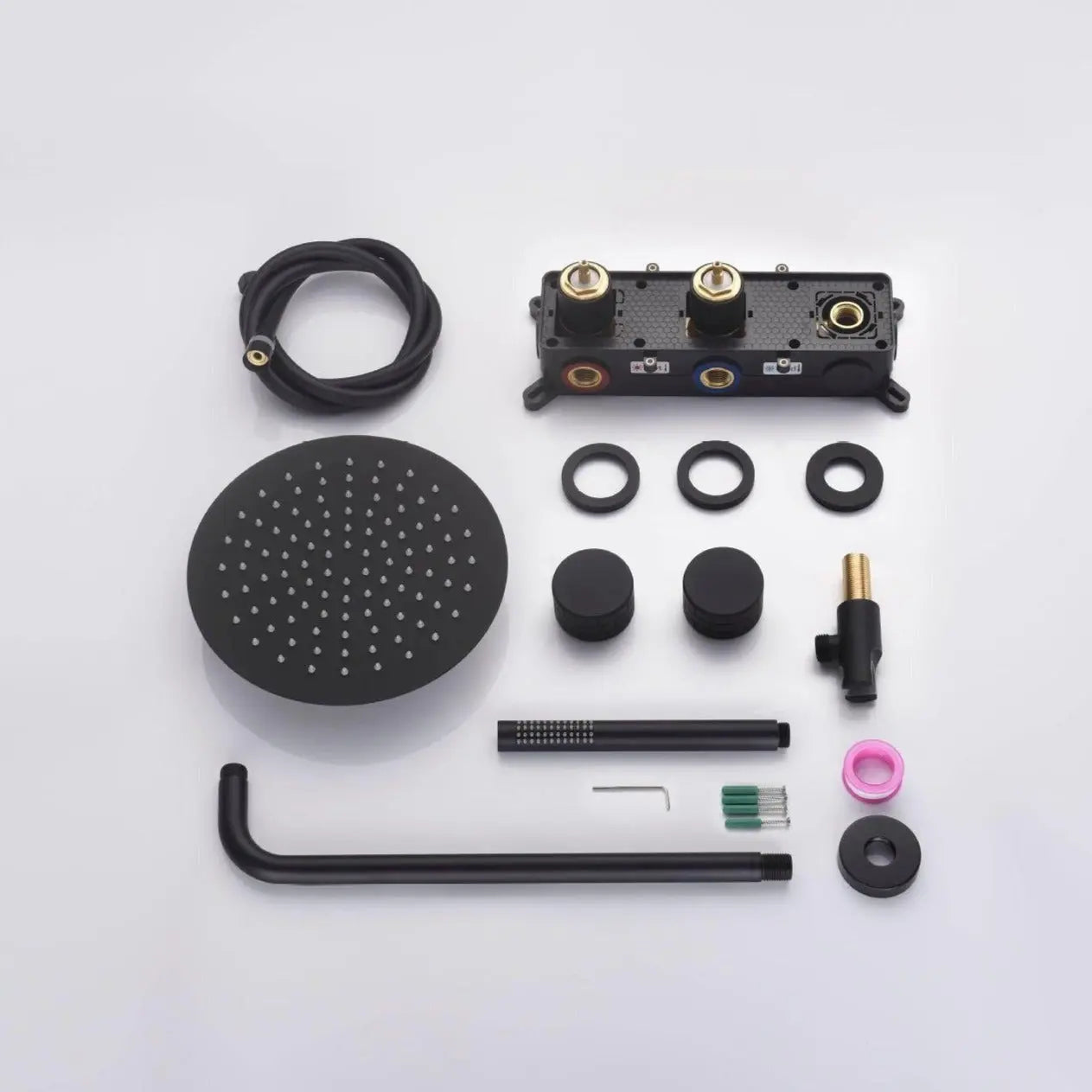 Composition mitigeur de douche thermostatique encastré Noir - Cullinan Afinaure