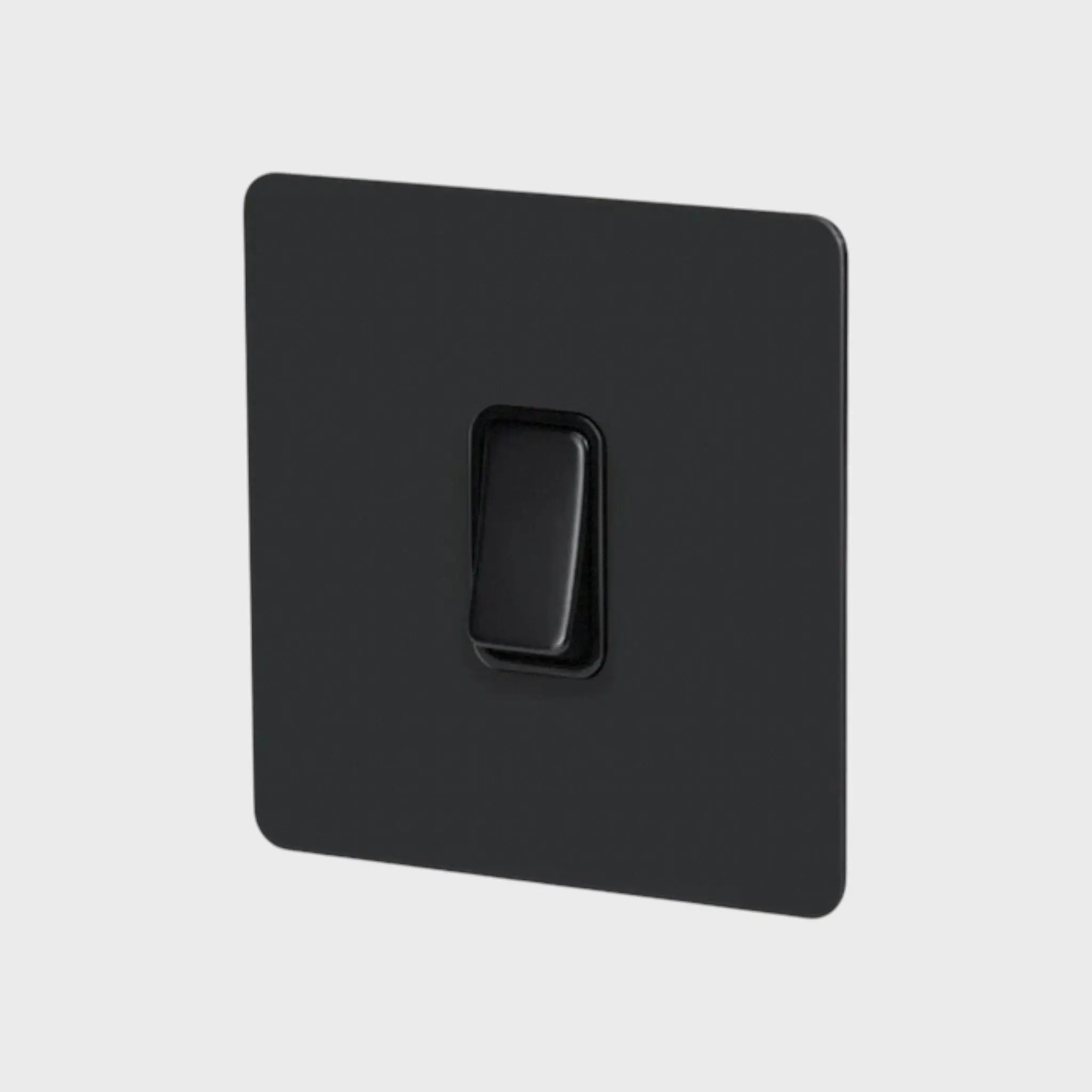 Interrupteur simple bouton plat noir - ELYSE Afinaure