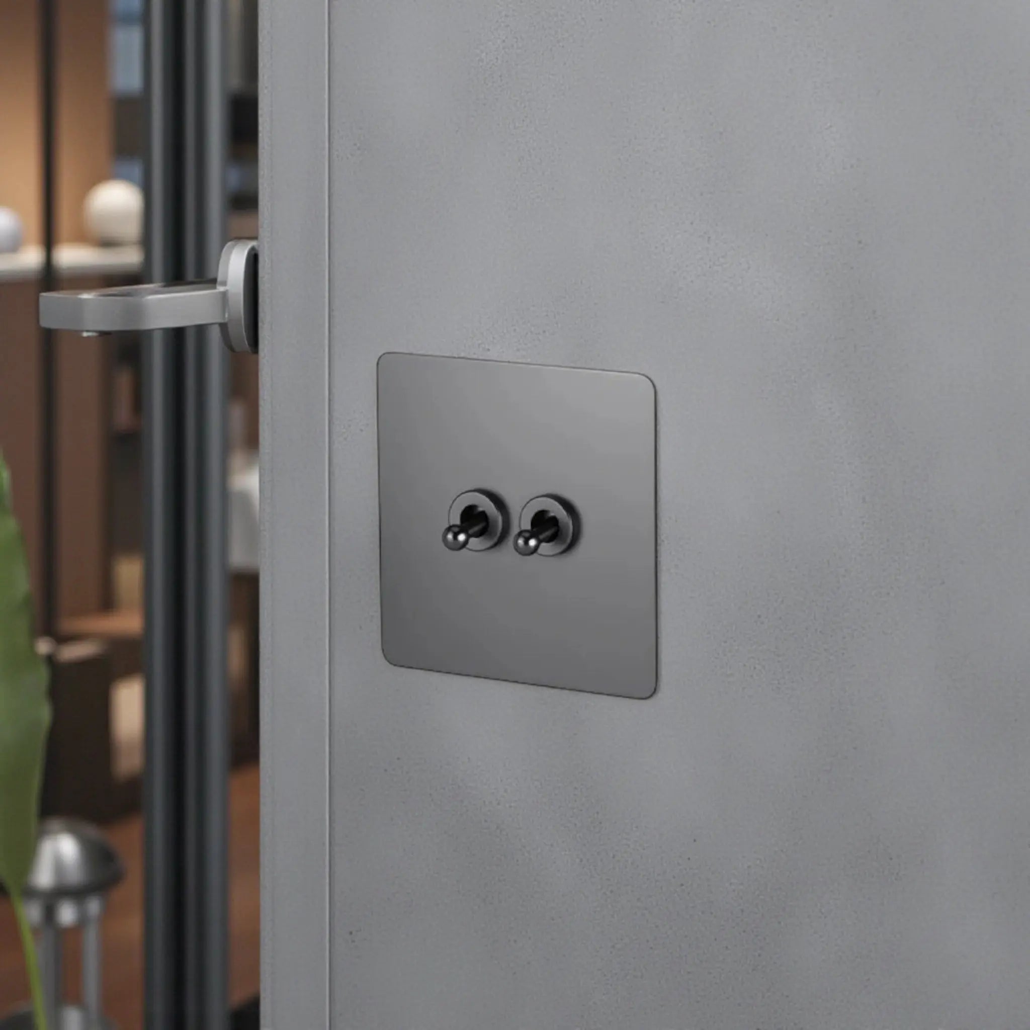 Interrupteur va-et-vient double Anthracite - ELYSE Afinaure