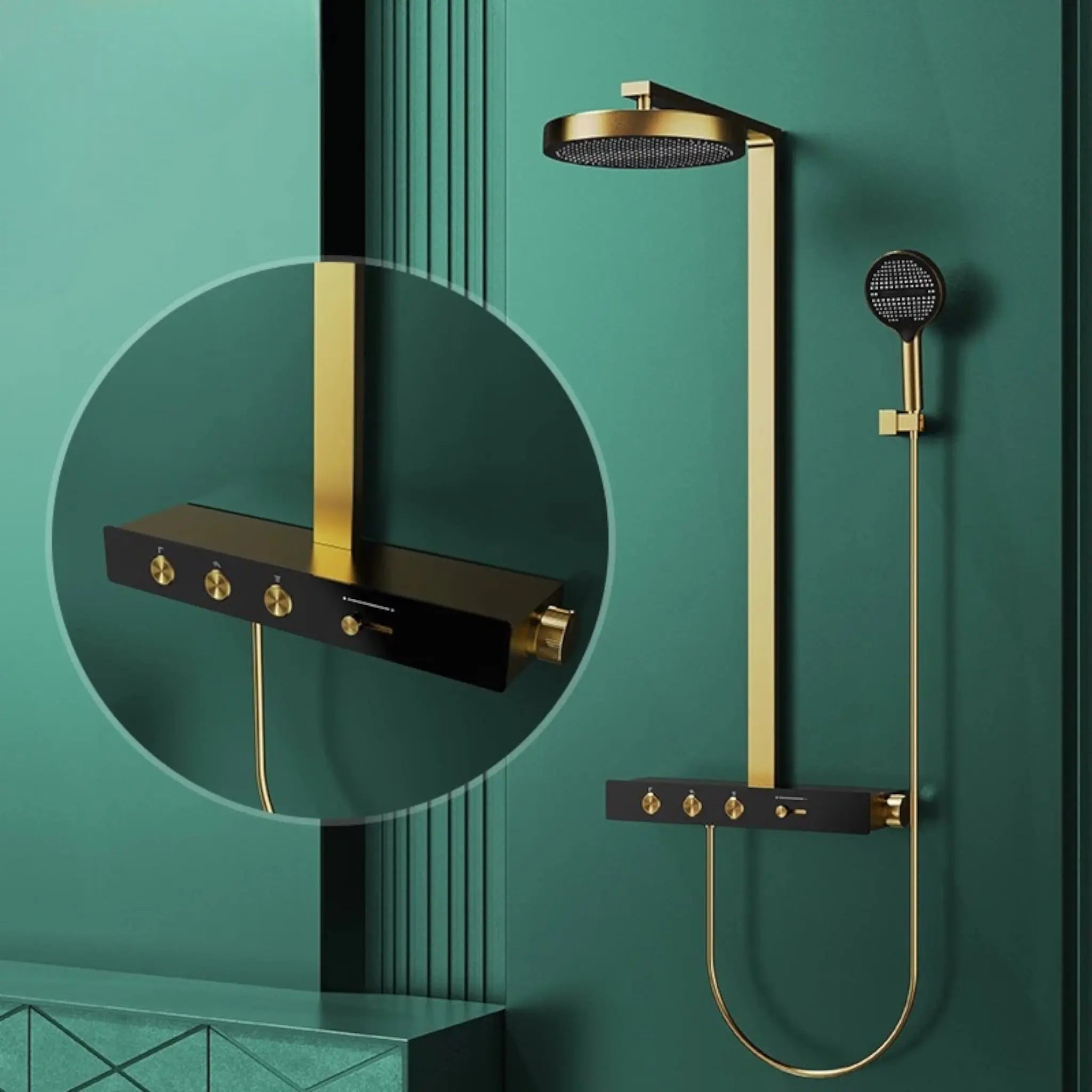Colonne de douche thermostatique Or  – Aurelio Afinaure