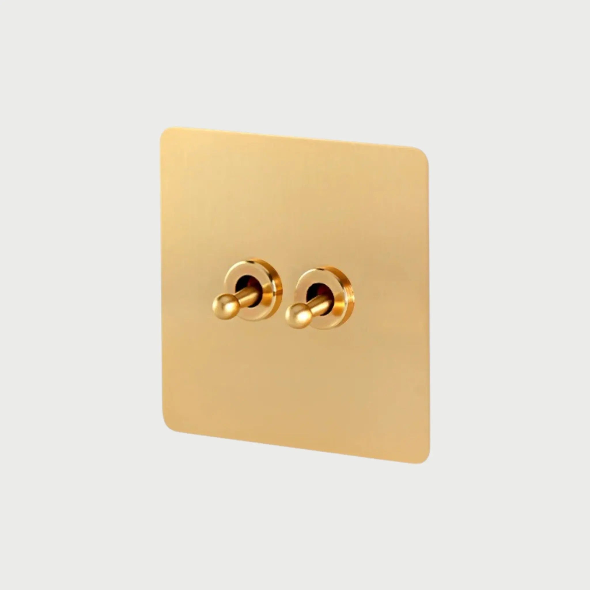 Interrupteur va-et-vient double Laiton brossé - ELYSE Afinaure