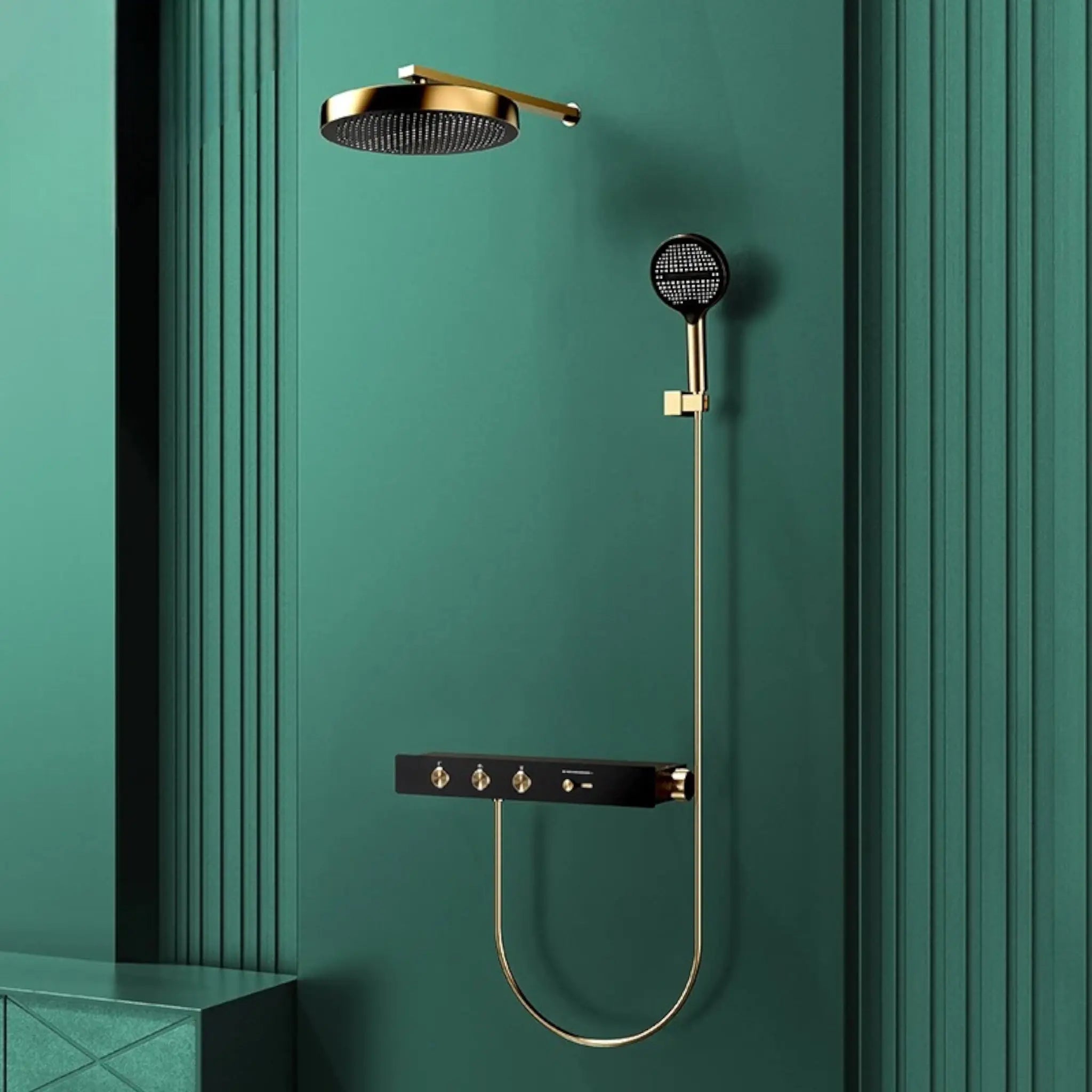 Colonne de douche thermostatique Or  – Aurelio Afinaure