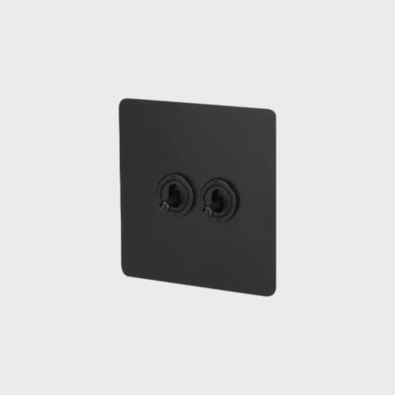 Interrupteur va-et-vient double Noir Mat – DUNAND Afinaure