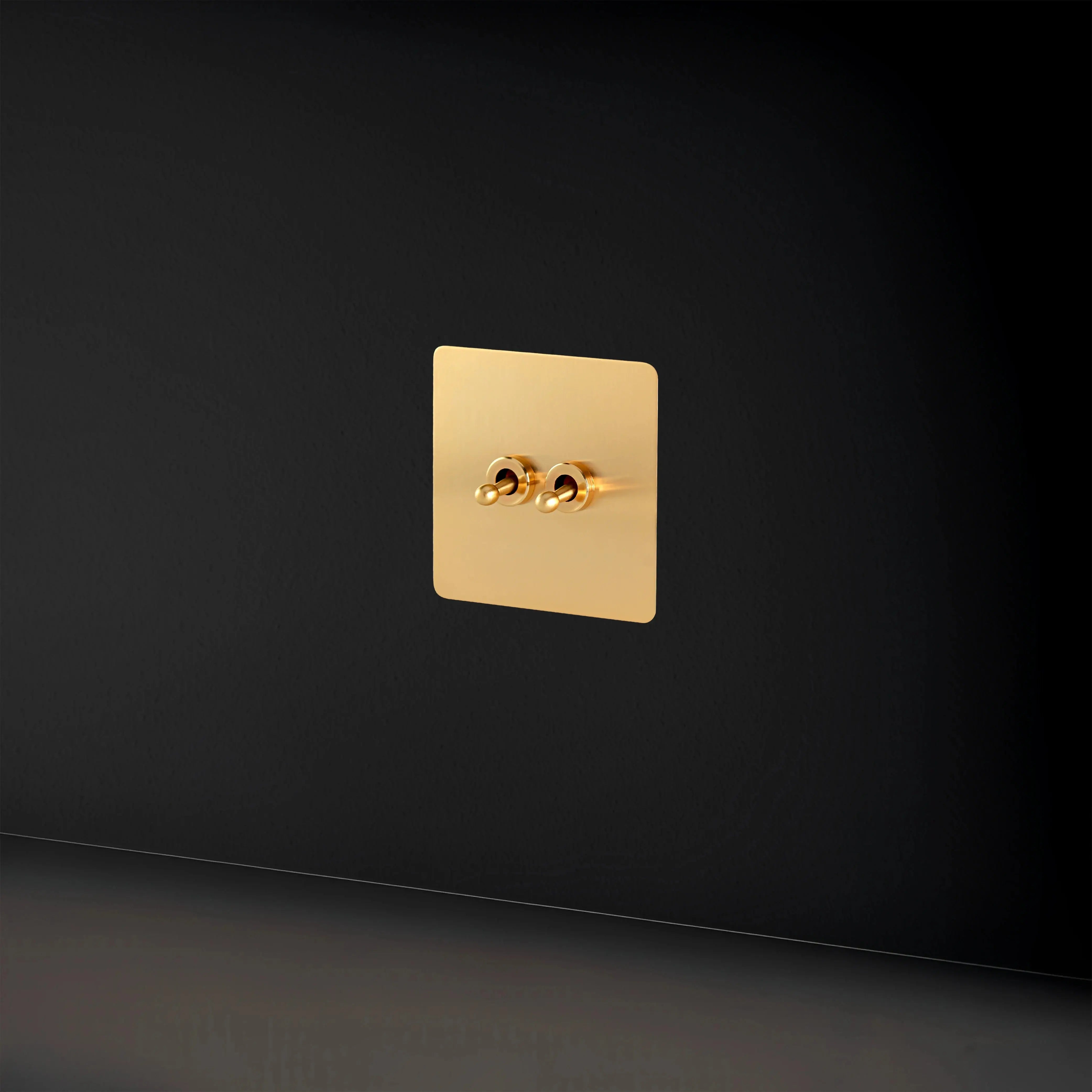 Interrupteur va-et-vient double Laiton brossé - ELYSE Afinaure