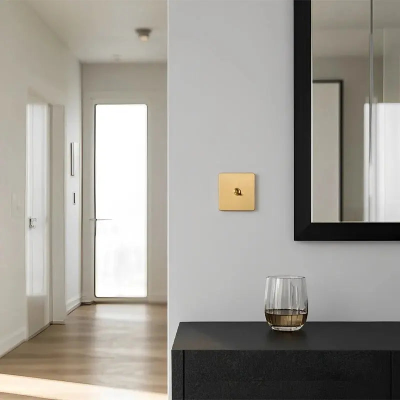 Interrupteur va-et-vient simple Laiton brossé - ELYSE Afinaure