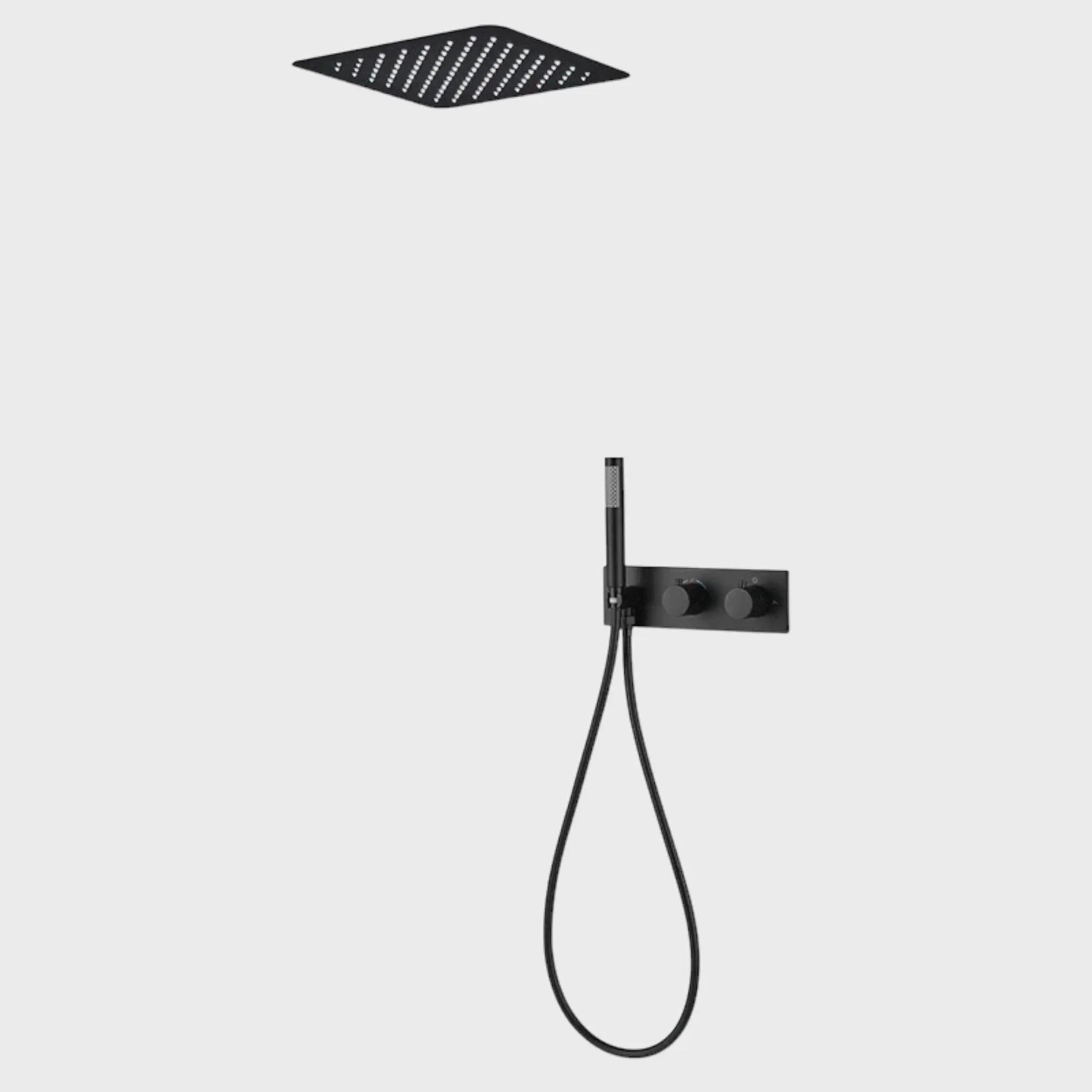 Ensemble de douche encastré en noir mat - Rixo Afinaure