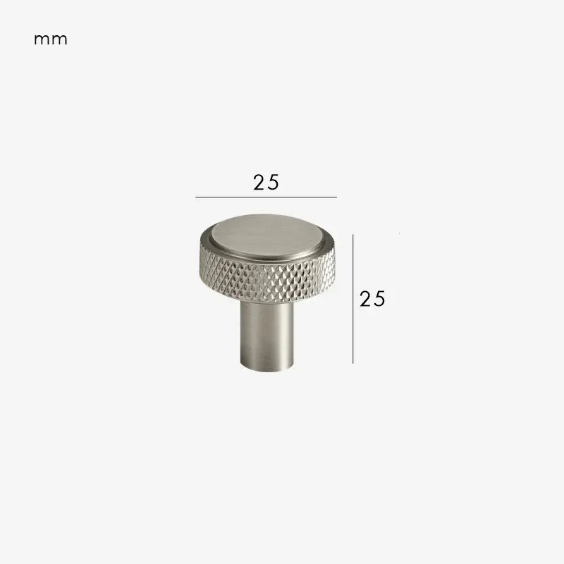 Bouton de meuble en laiton massif nickel - Bagat Afinaure