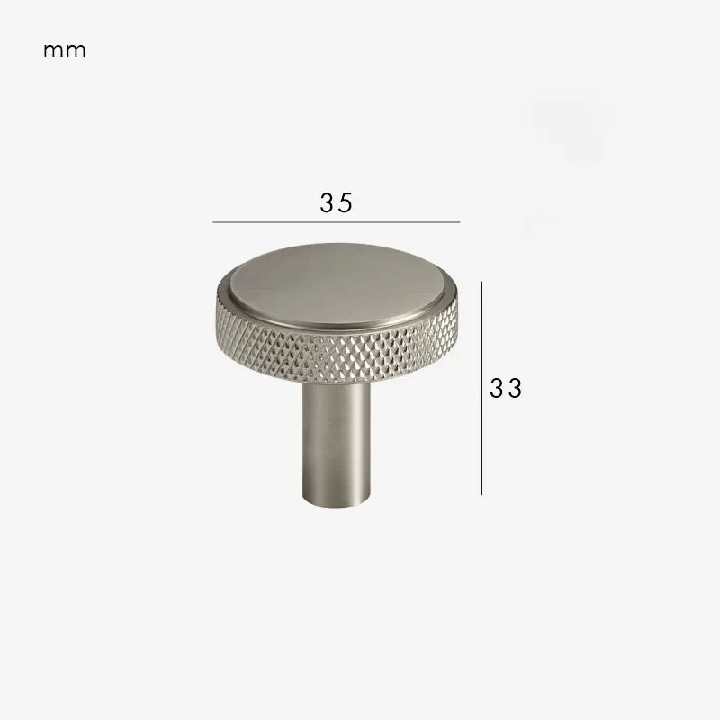 Bouton de meuble en laiton massif nickel - Bagat Afinaure