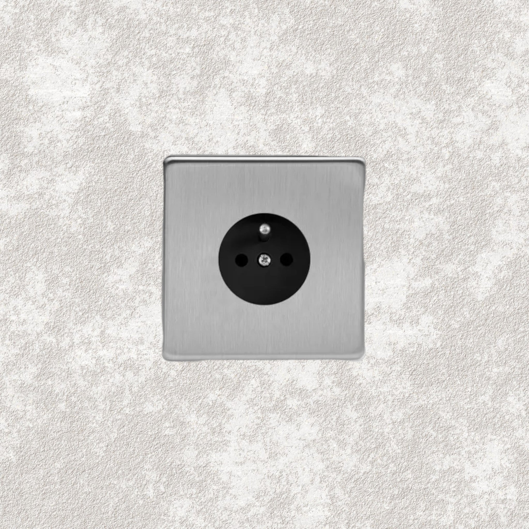 Single socket brushed steel - Mayfair