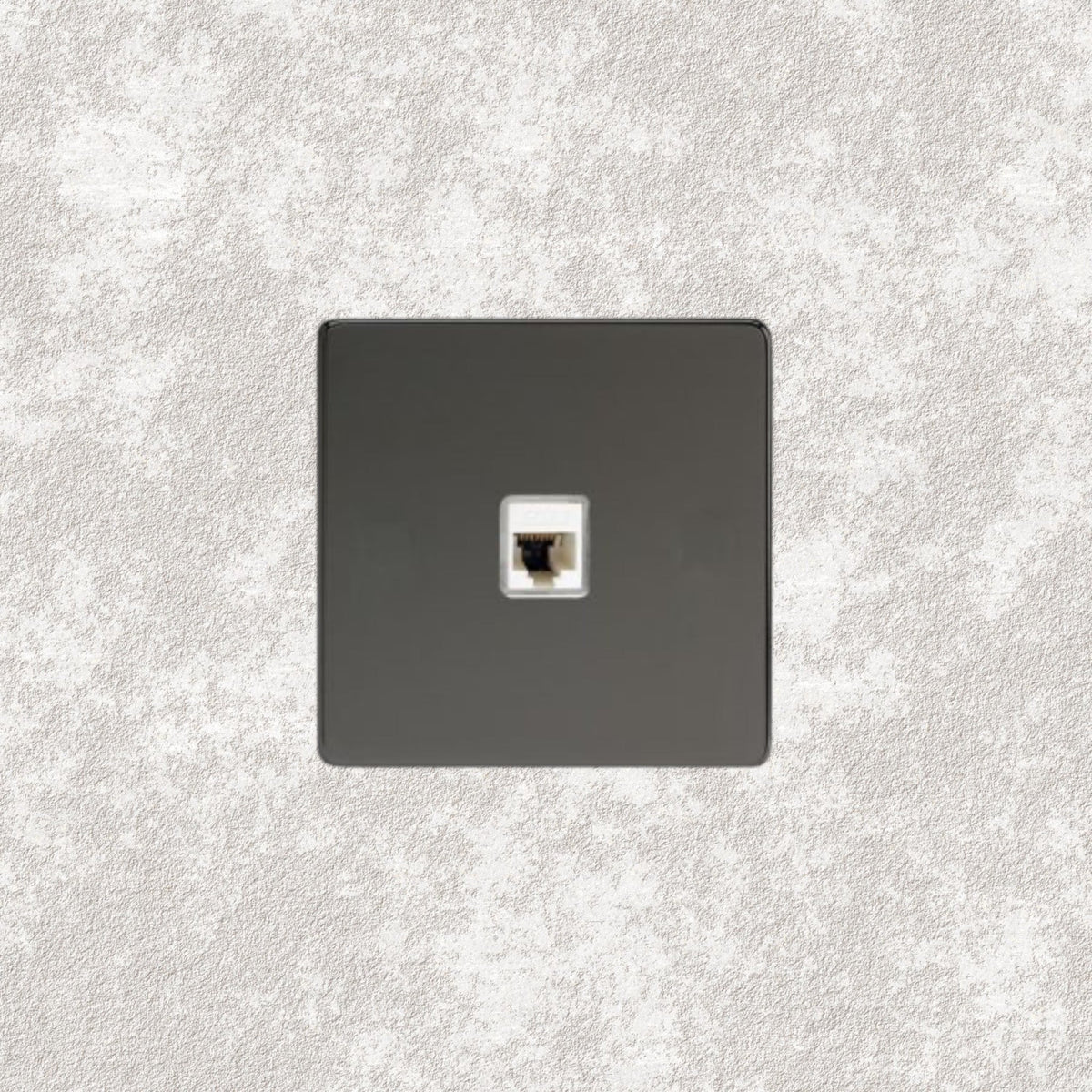Prise réseau RJ45 anthracite Mayfair Afinaure – finition graphite mate, vue 2