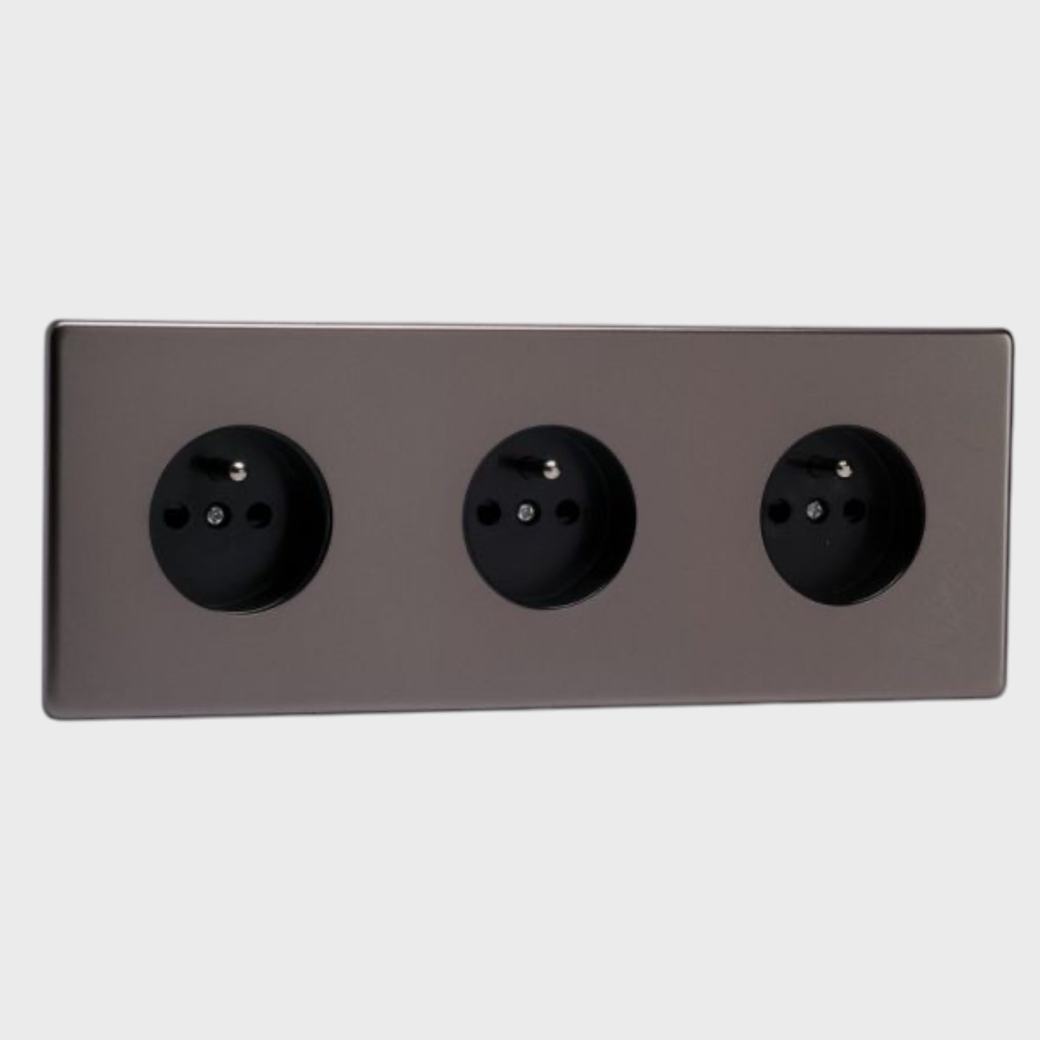 Prise triple bronze Mayfair Afinaure - prise électrique triple 16A finition bronze
