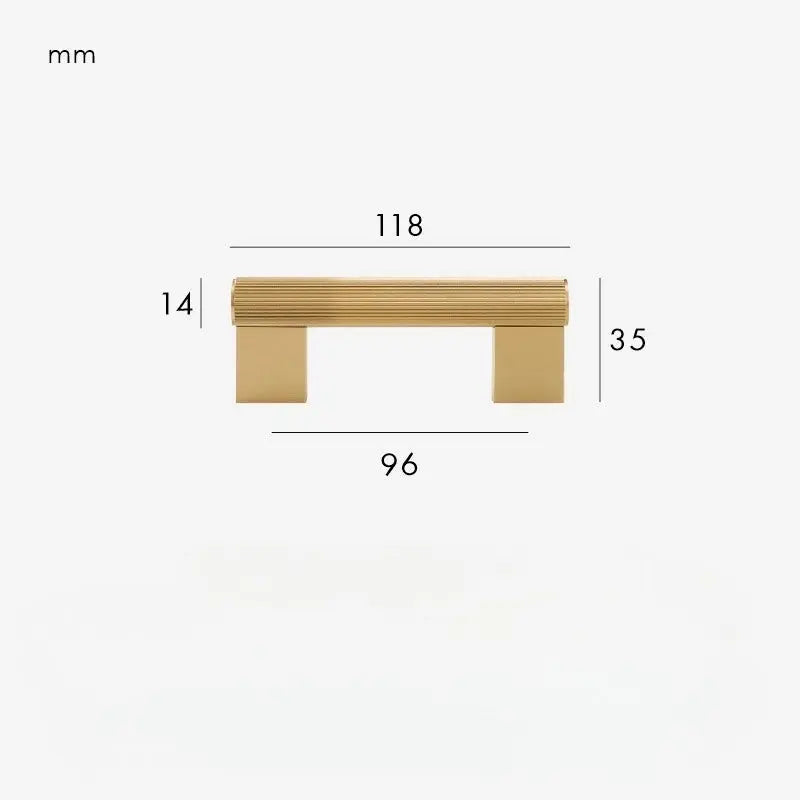 Poignée de meuble en laiton finition doré - Bucci Afinaure