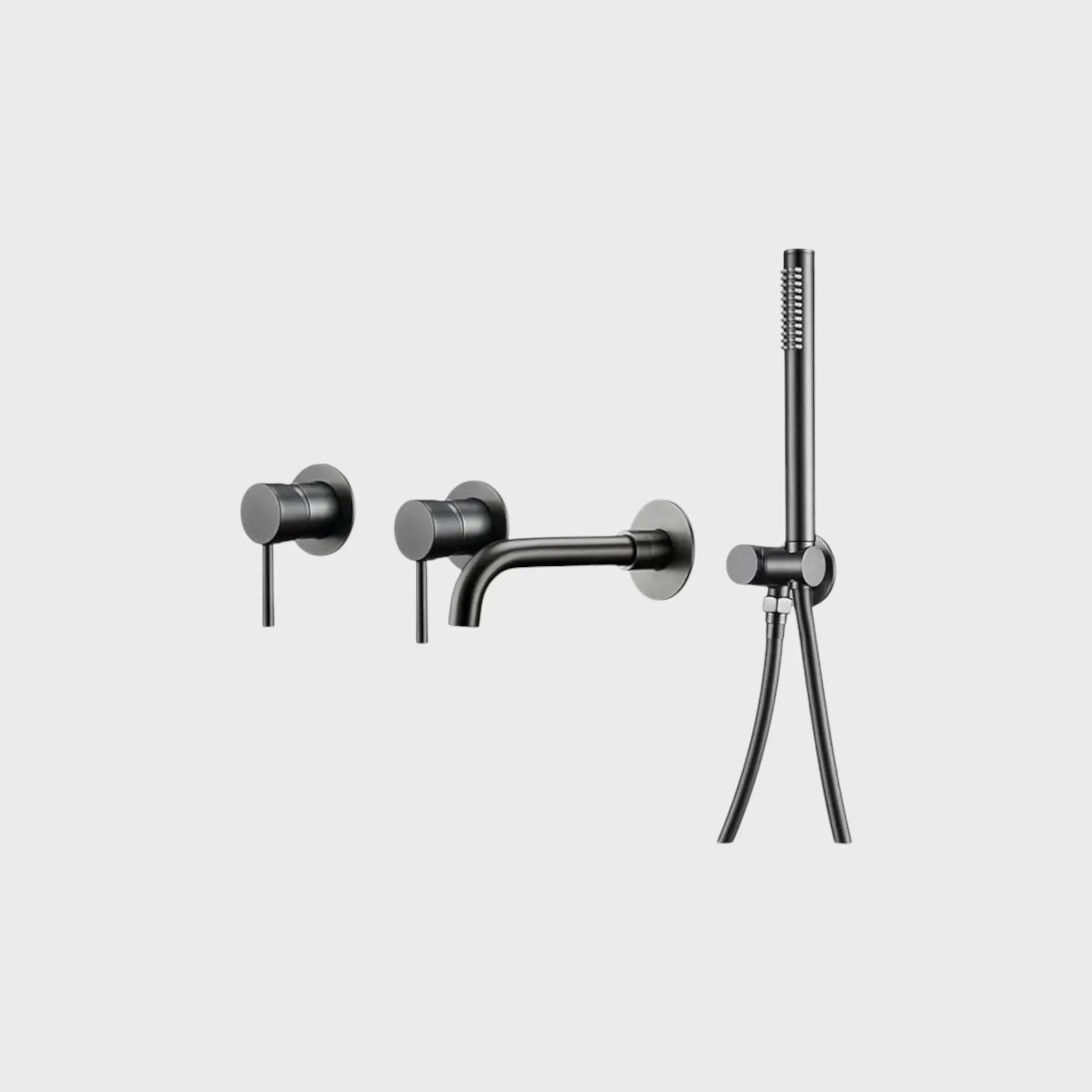 Pack mitigeur de bain à encastrer anthracite - Biblos Afinaure