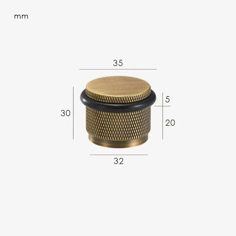 Butée de porte moleté en Bronze - VESPER Afinaure