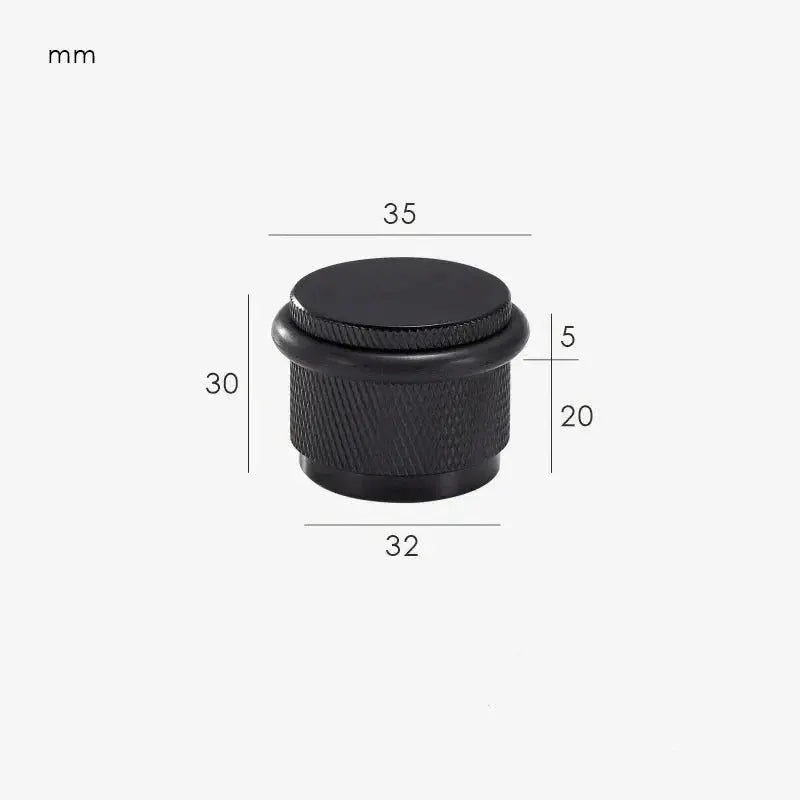 Butée de porte  moleté en Noir - VESPER Afinaure