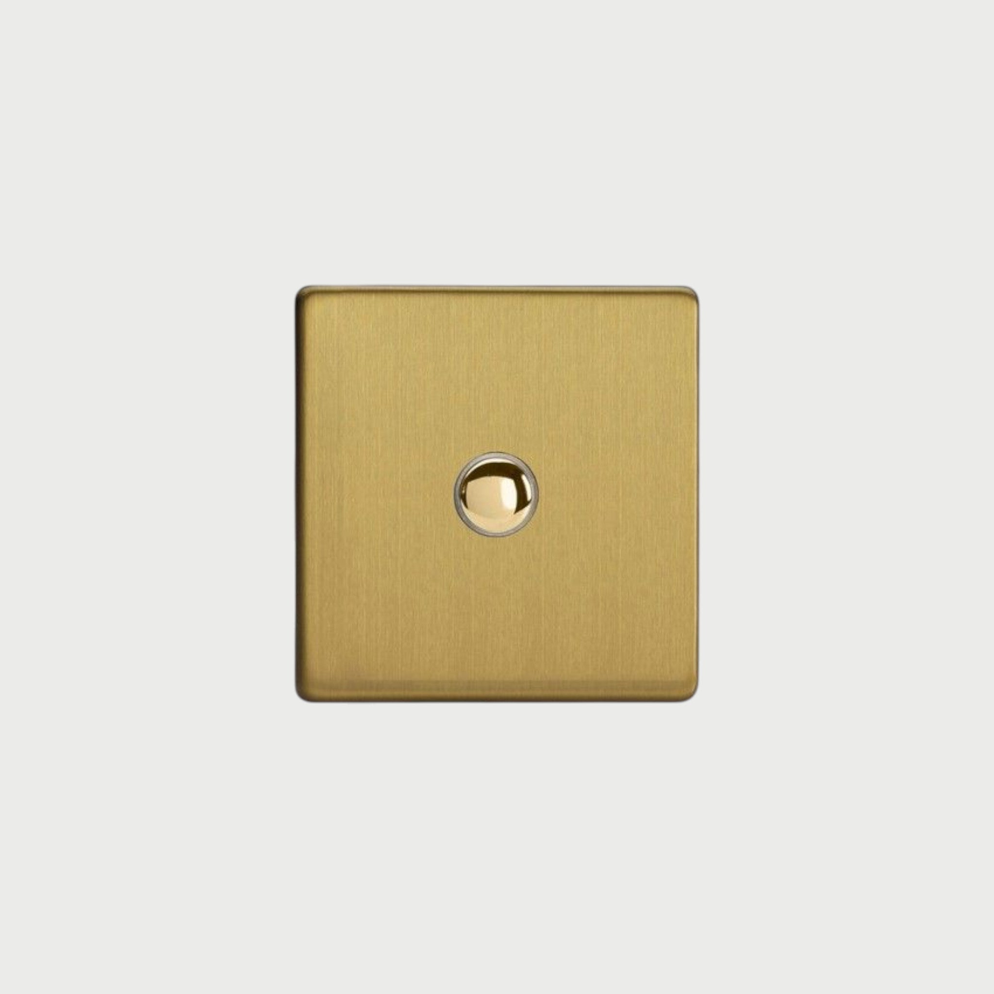 Bouton poussoir simple laiton brossé - Mayfair Afinaure