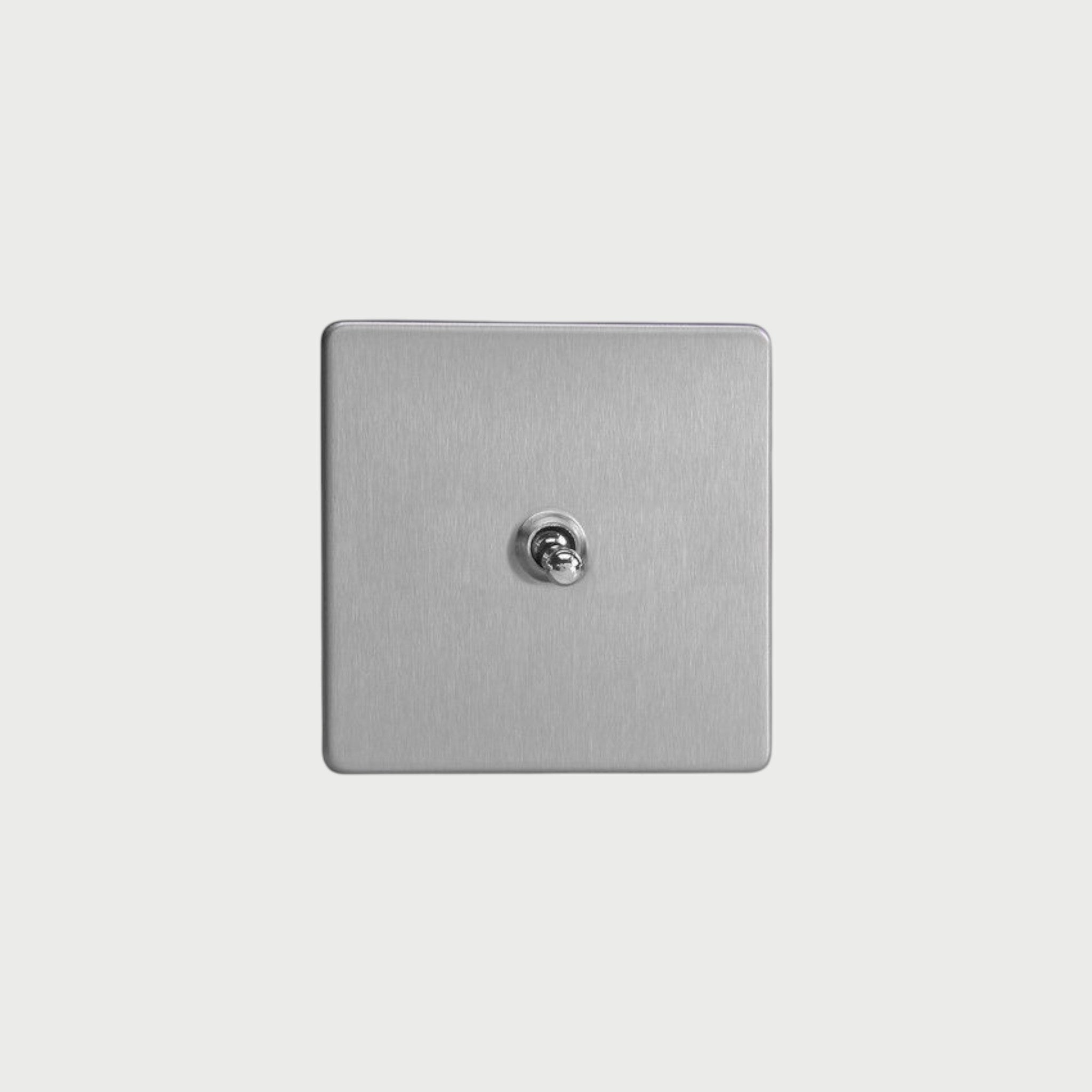 Interrupteur va-et-vient simple acier brossé - Mayfair