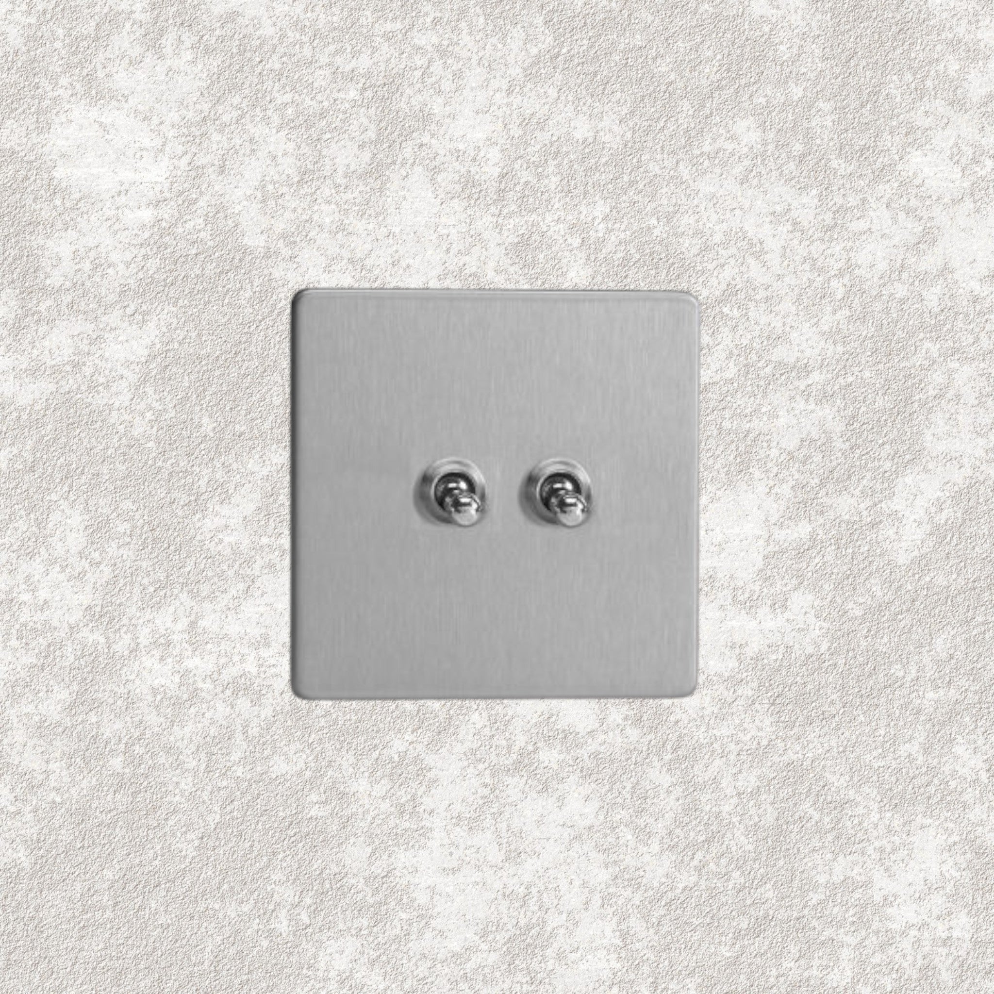 Interrupteur va-et-vient double acier brossé - Mayfair